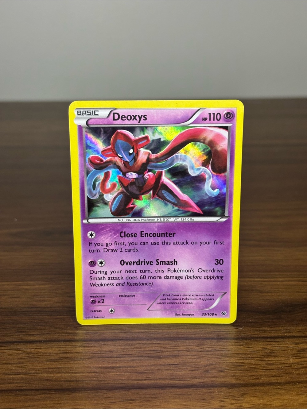Deoxys Pokemon TCG Roaring Skies Holo Rare Holo Bleed 33/108